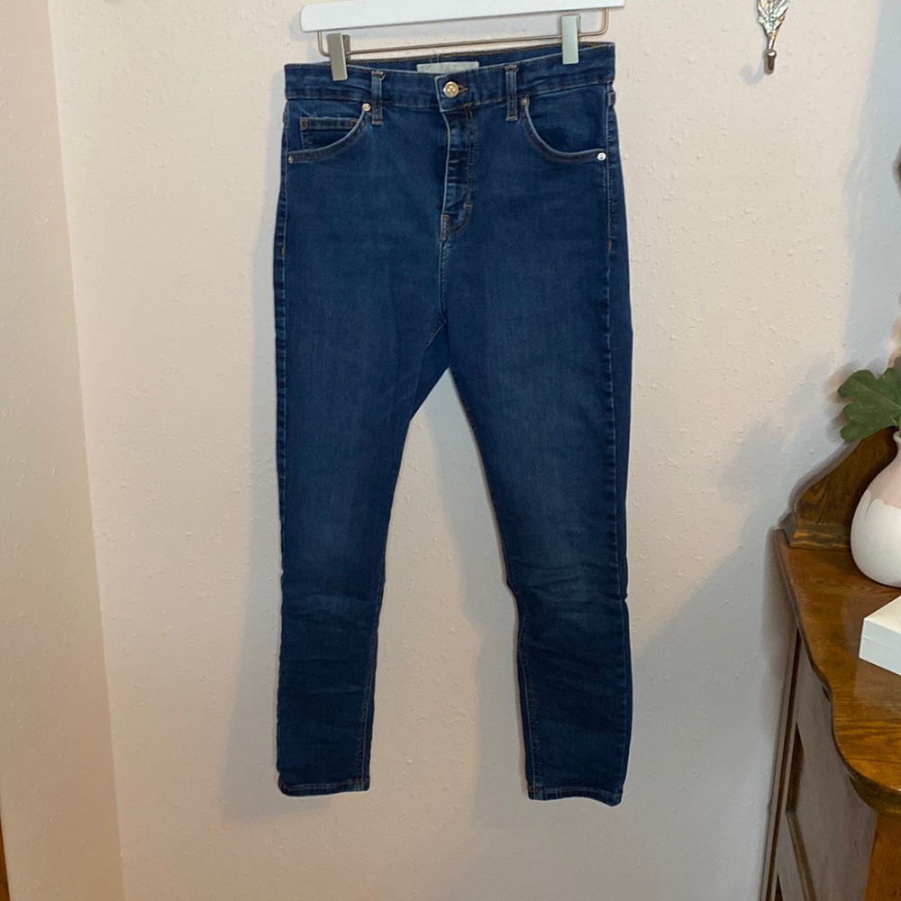😍 2/$40 Topshop Moto Jamie ankle jeans. Cult favorite. Dark wash w32 l30